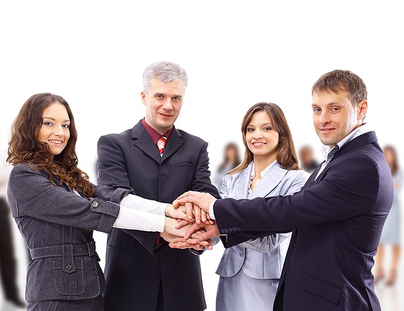 business team isolated over white background