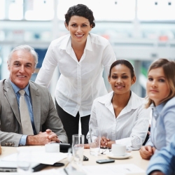 Visionary business group - Team during a meeting in boardroom